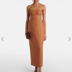SIR the label Evalita linen maxi dress Strapless 0 / US2 - NEW W TAGS